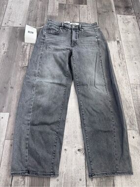 NEUW Women's High-Rise Amber Barrel Leg Jeans Washed Black 27